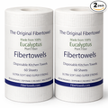 Fibertowels Disposable Kitchen Towels Rolls XL 12" x 10" 120ct